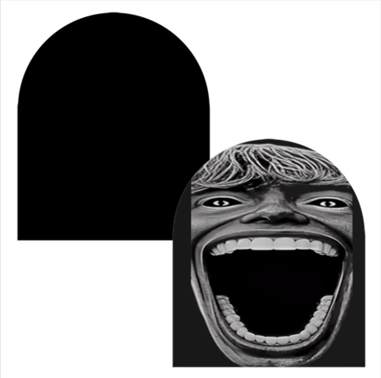 Vollkopf-Maske mit 3D-Gesichtsdruck – „67“ Design